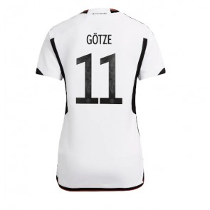 Germany Mario Gotze #11 Replica Home Stadium Shirt for Women World Cup 2022 Short Sleeve